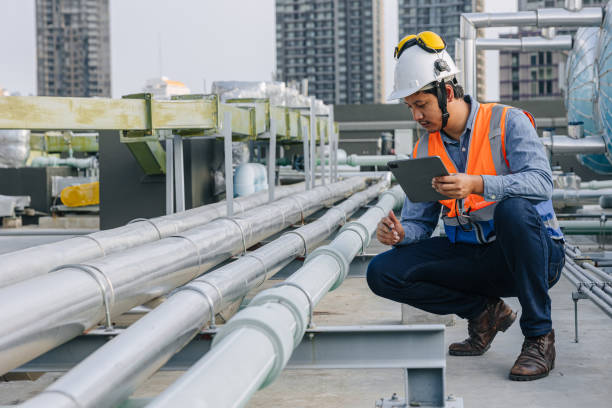engineer male work checking water pipe inspecting valve testing water pump. engineer male work checking water pipe inspecting valve testing water pump.